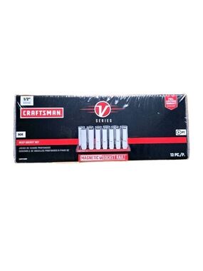 Craftsman 1/2" Drive Magnetic Socket Rail Set - Black & Red Box